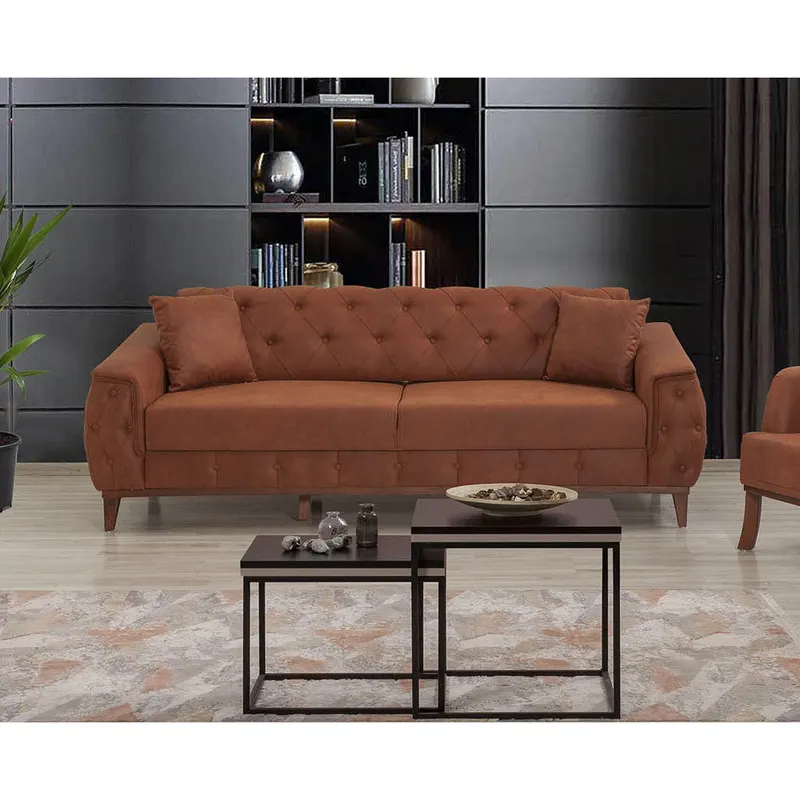 Canapea extensibilă 3 locuri Marta, Diverse culori, 225x94x85 cm - Maro