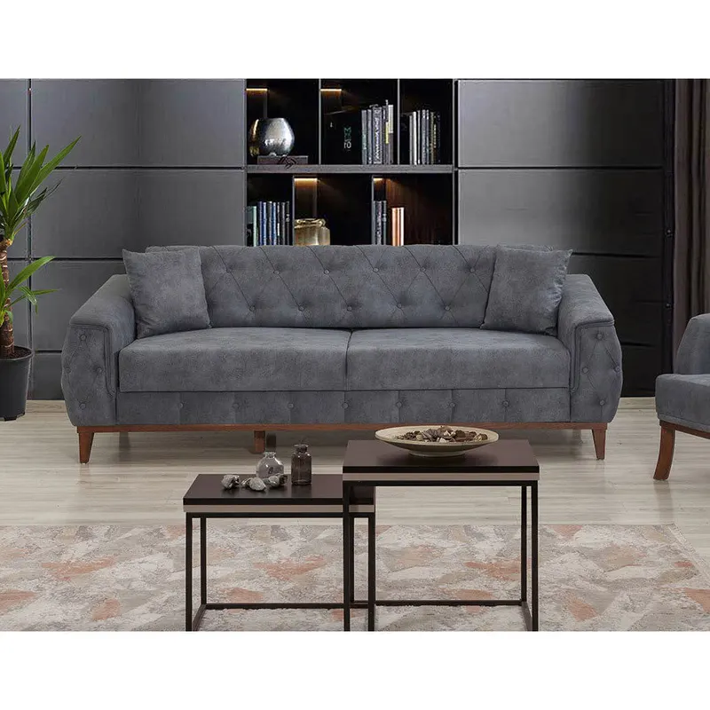 Canapea extensibilă 3 locuri Marta, Diverse culori, 225x94x85 cm - Albastru