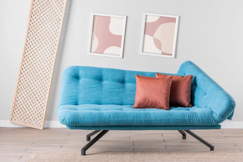 Canapea extensibilă 3 locuri Coxy, Diverse culori, 110x50x43 cm - Turcoaz