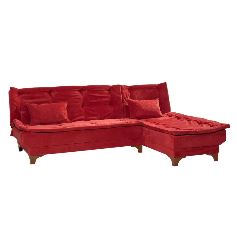 Canapea extensibilă de colț Kelebek Dreapta, Diverse culori, 225x160x86 cm - Bordo