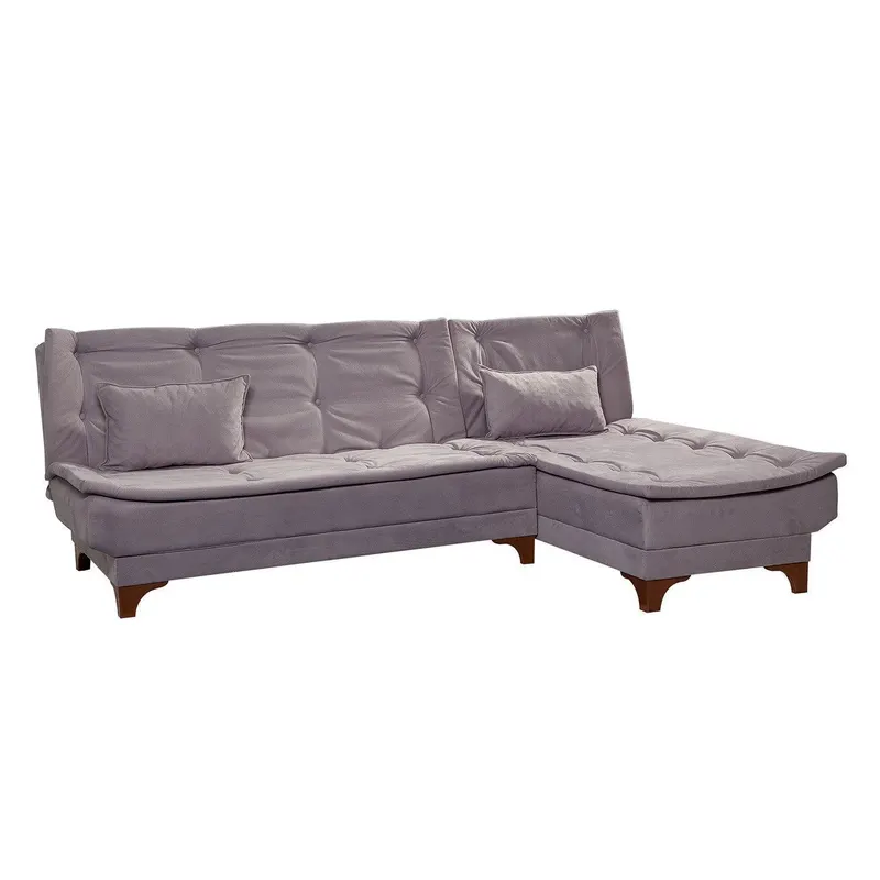 Canapea extensibilă de colț Kelebek Dreapta, Diverse culori, 225x160x86 cm - Gri închis