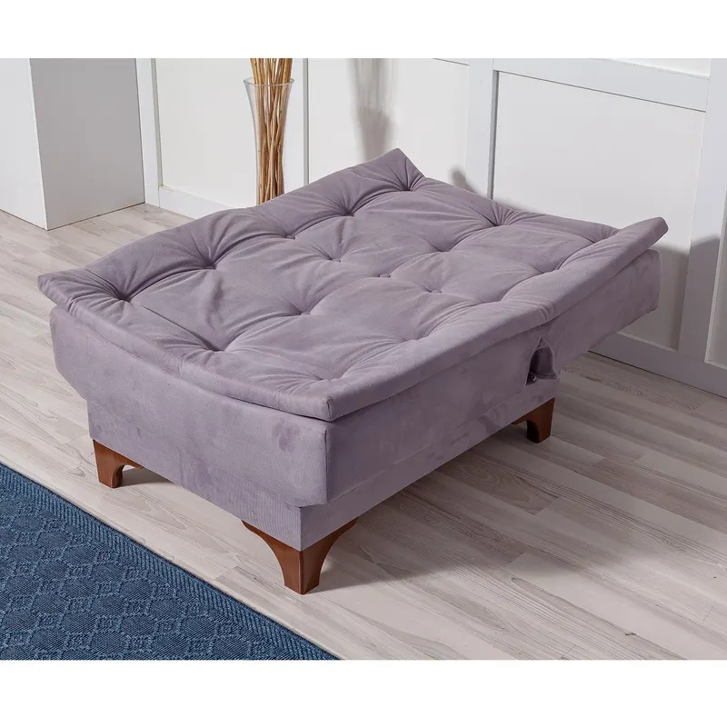 Canapea extensibilă 3 locuri Kelebek, Diverse culori, 190x85x90 cm - Gri închis