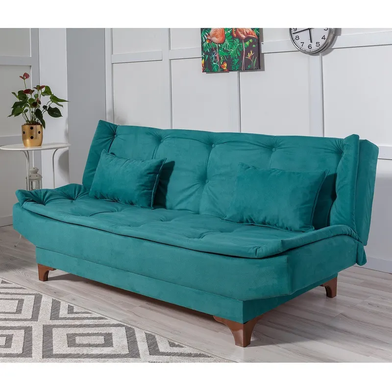 Canapea extensibilă 3 locuri Kelebek, Diverse culori, 190x85x90 cm - Verde