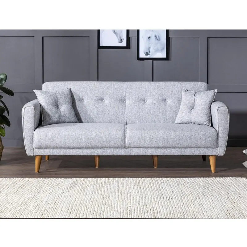 Canapea extensibilă Aria, 3 locuri, Diverse culori, 205x80x85 cm - Gri deschis