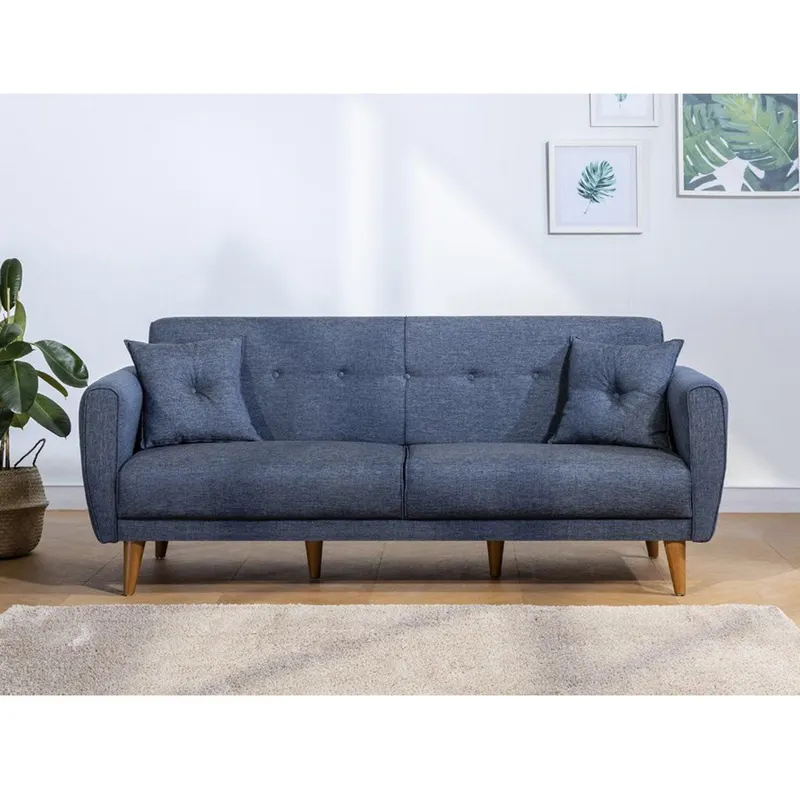 Canapea extensibilă Aria, 3 locuri, Diverse culori, 205x80x85 cm - Albastru