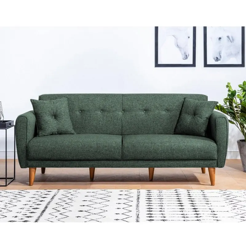 Canapea extensibilă Aria, 3 locuri, Diverse culori, 205x80x85 cm - Verde