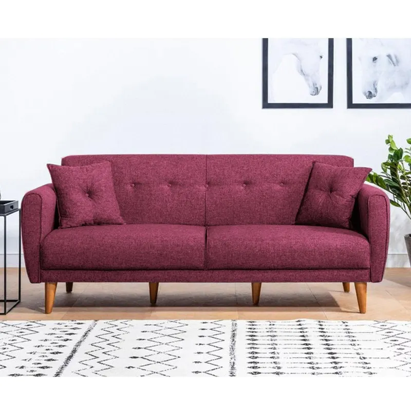 Canapea extensibilă Aria, 3 locuri, Diverse culori, 205x80x85 cm - Roșu