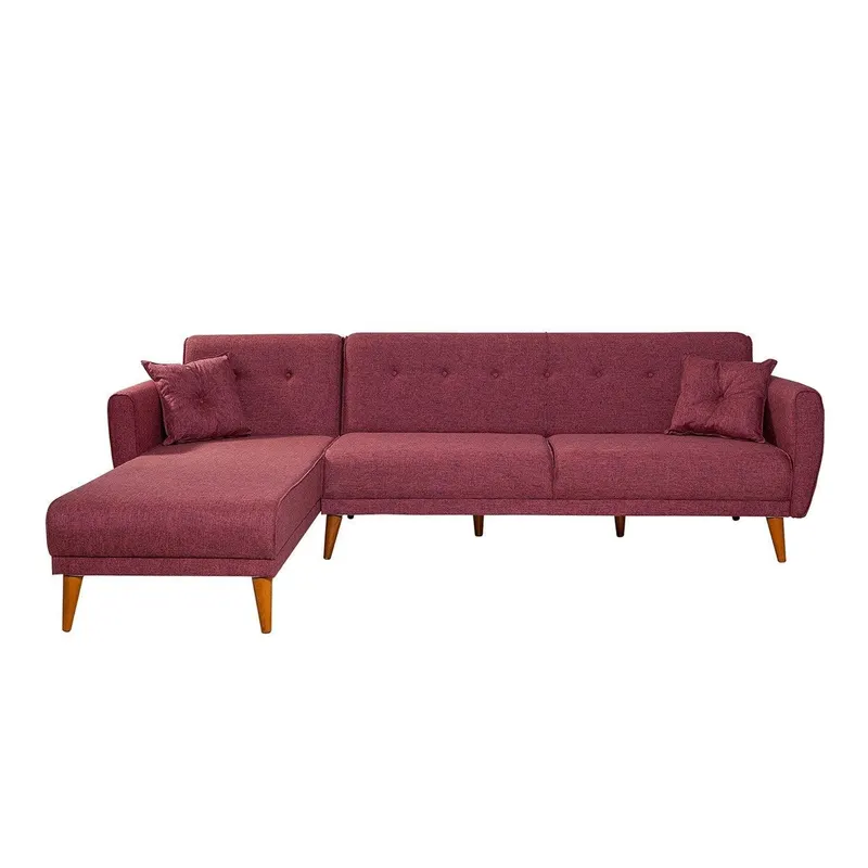 Canapea extensibilă Aria, Colț, Diverse culori, 277x175x86 cm - Bordo