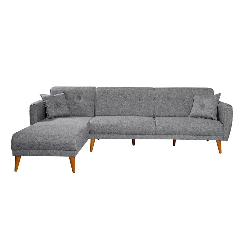 Canapea extensibilă Aria, Colț, Diverse culori, 277x175x86 cm - Gri închis
