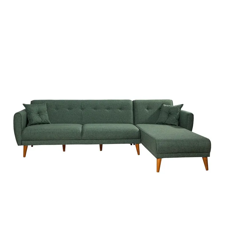 Canapea extensibilă Aria, Colț, Diverse culori, 277x175x86 cm - Verde