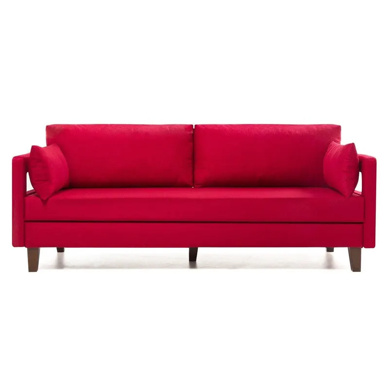 Canapea extensibilă Comfort, 1 piesă, Roșu, 206x80x80 cm - Roșu