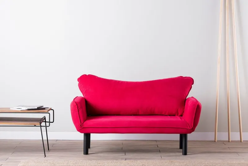 Canapea extensibilă 2 locuri Chatto, Diverse culori, 140x65x70 cm - Fucsia