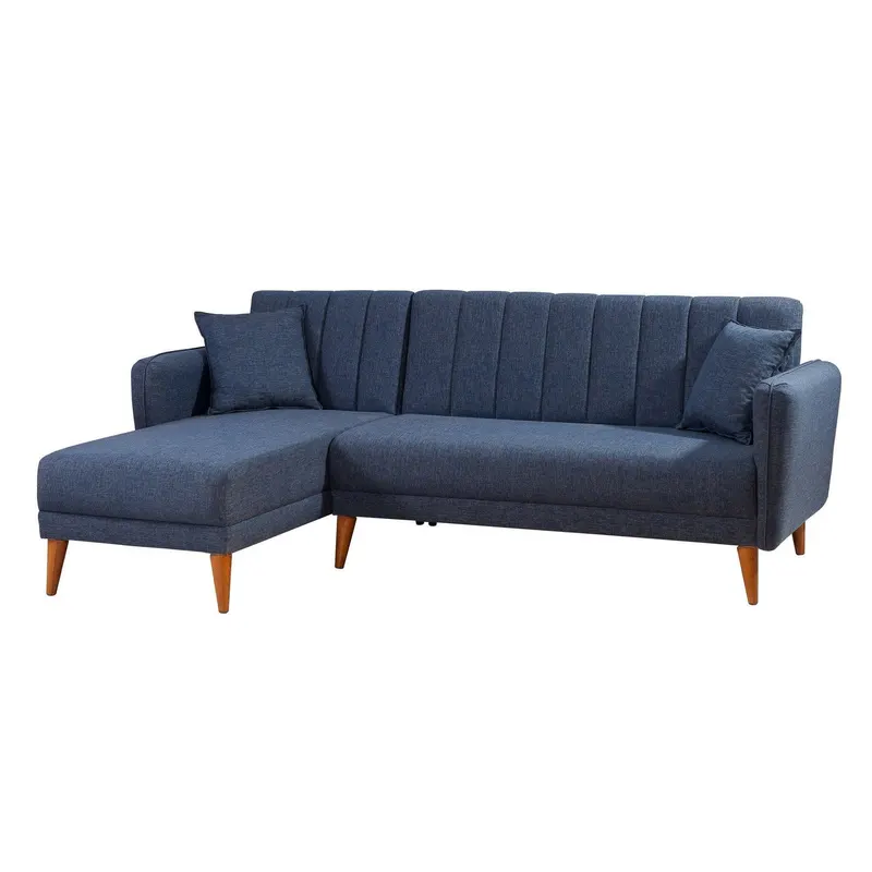 Canapea extensibilă Aqua, Colț, Stânga, Diverse culori, 225x150x85 cm - Albastru închis