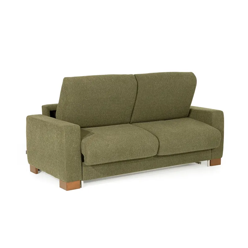 Canapea extensibilă 3 locuri Kansas, Diverse culori, 200x98x98 cm - Verde