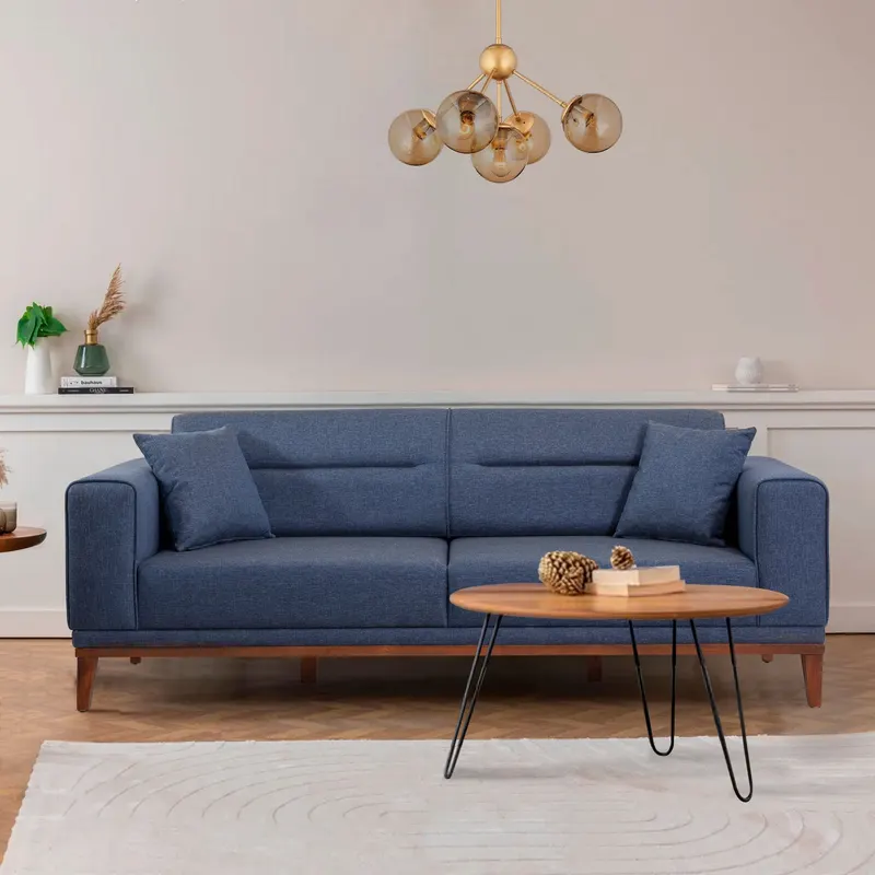 Canapea extensibilă 3 locuri Liones, 32, Albastru, 223x94x82 cm - Albastru