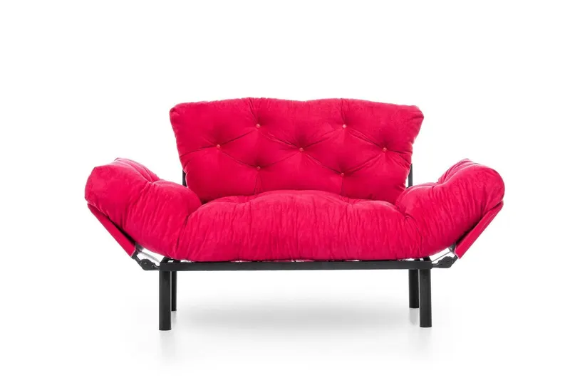 Canapea extensibilă 2 locuri Nitta, Diverse culori, 155x70x85 cm - Fucsia