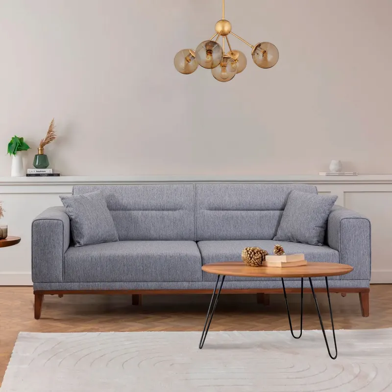 Canapea extensibilă 3 locuri Liones, 34, Gri, 223x94x82 cm - Gri
