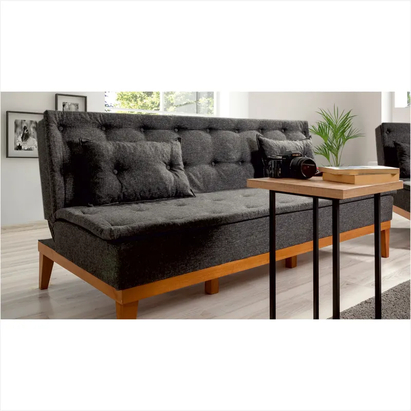 Canapea extensibilă 3 locuri Fuoco, Diverse culori, 184x80x80 cm - Antracit