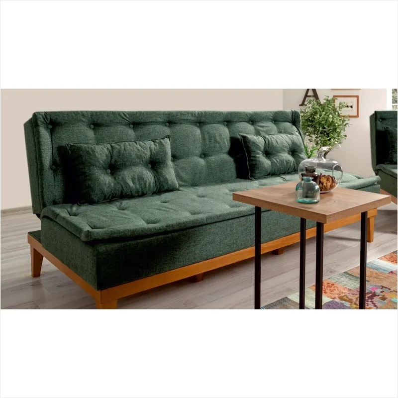 Canapea extensibilă 3 locuri Fuoco, Diverse culori, 184x80x80 cm - Verde