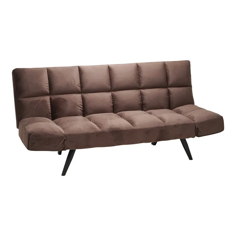 Canapea extensibilă 3 locuri Freddo, Catifea, Diverse culori, 181x81x86 cm - Maro