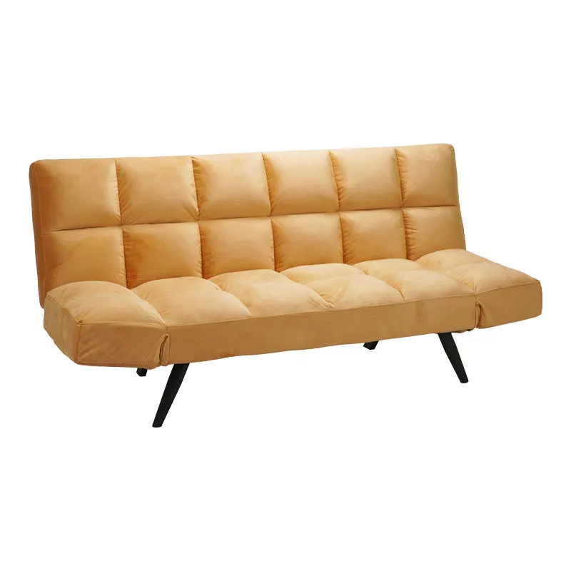 Canapea extensibilă 3 locuri Freddo, Catifea, Diverse culori, 181x81x86 cm - Galben