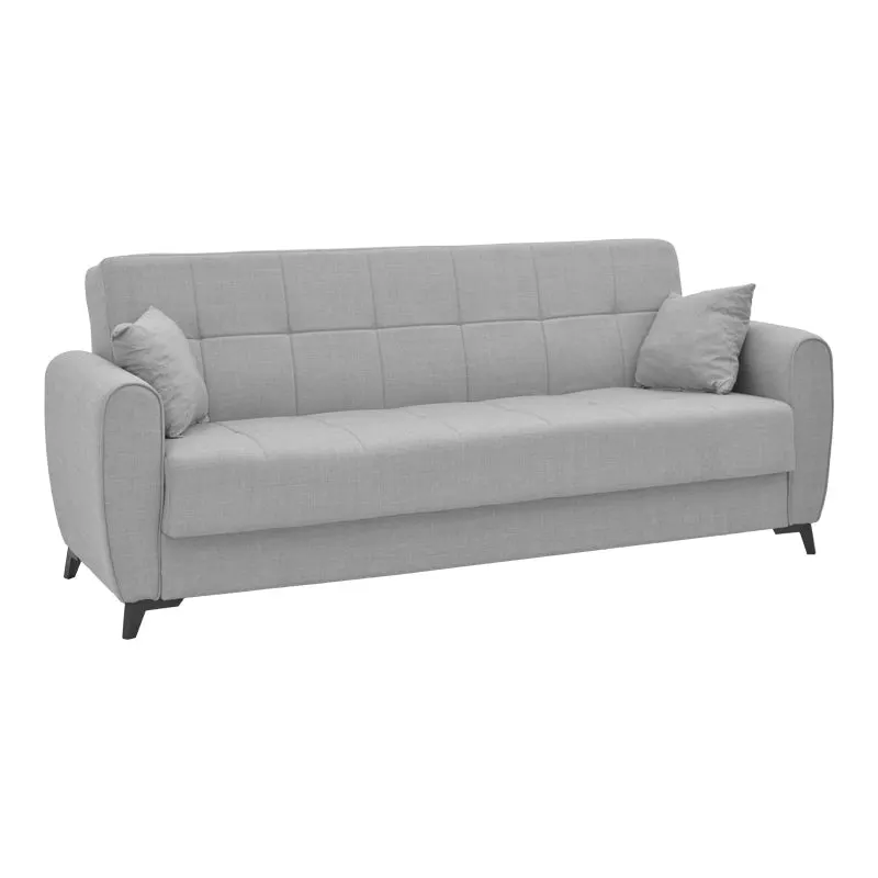 Canapea extensibilă cu depozitare Lincoln, Gri, 225x85x90 cm - Gri
