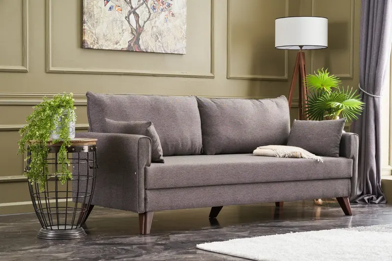 Canapea extensibilă Bella, 3 locuri, Diverse culori, 208x81x85 cm - Maro