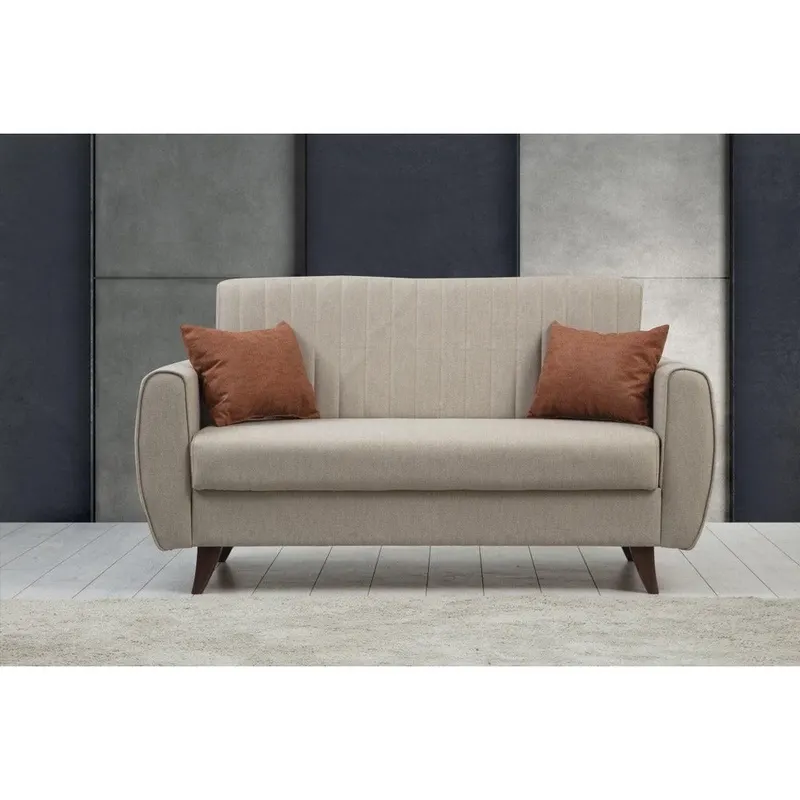 Canapea extensibilă Alkon, 2 locuri, Diverse culori, 158x86x77 cm - Bej