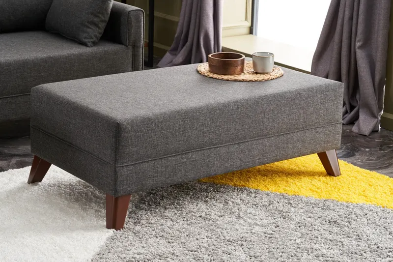 Canapea extensibilă Bella, Colț, Stânga, Mini, Diverse culori, 205x81x85 cm - Antracit