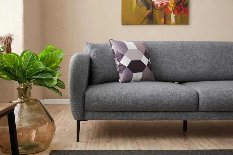Canapea extensibilă Venus, 3 locuri, Diverse culori, 210x95x80 cm - Gri închis