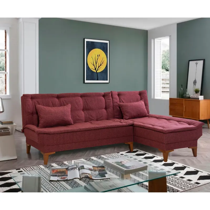 Canapea extensibilă Santo, Diverse culori, 225x85x86 cm - Bordo