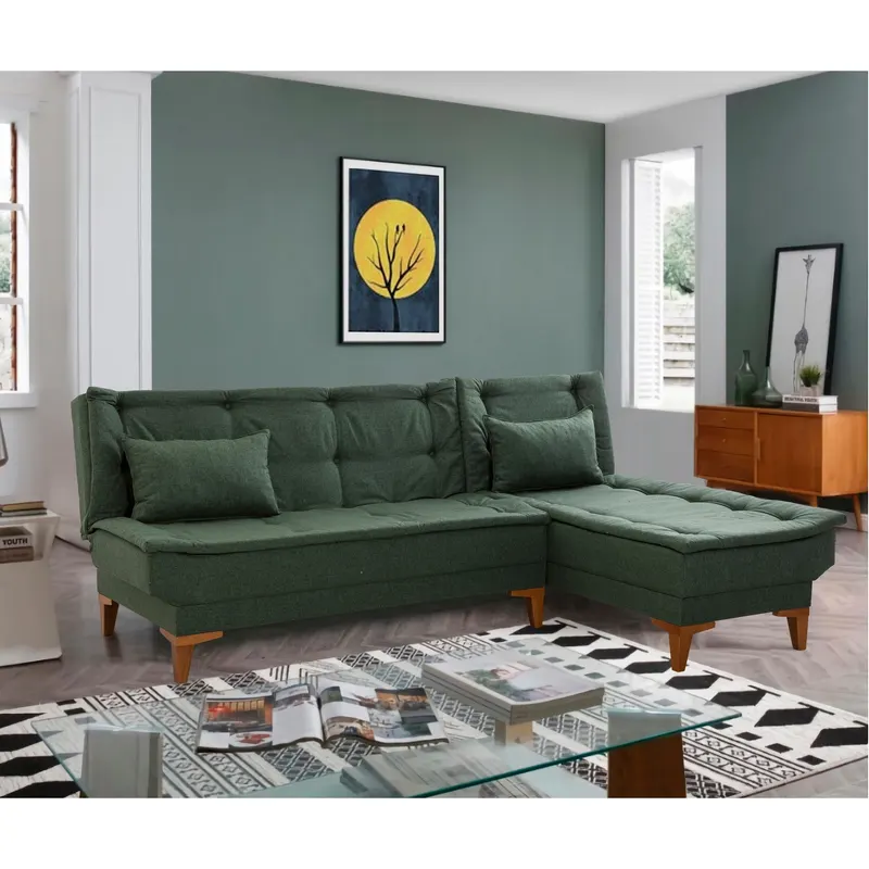 Canapea extensibilă Santo, Diverse culori, 225x85x86 cm - Verde