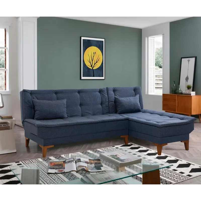 Canapea extensibilă Santo, Diverse culori, 225x85x86 cm - Albastru închis