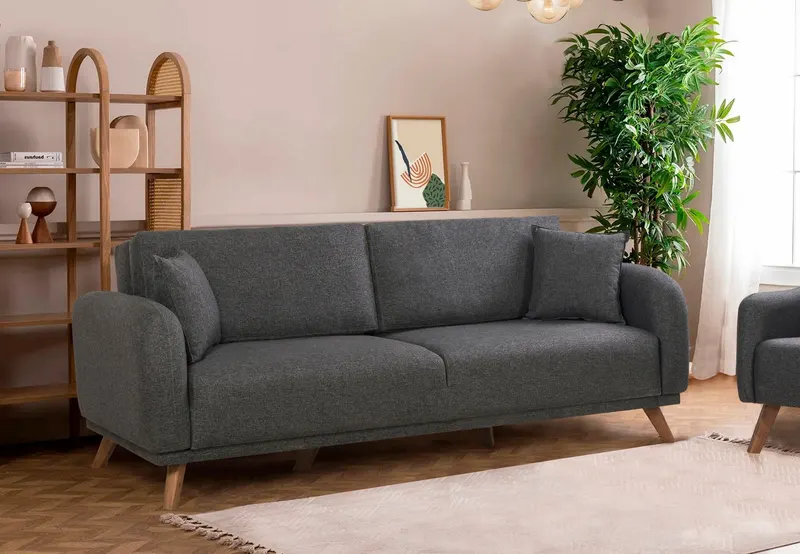 Canapea extensibilă Hera, 3 locuri, Diverse culori, 237x98x90 cm - Antracit