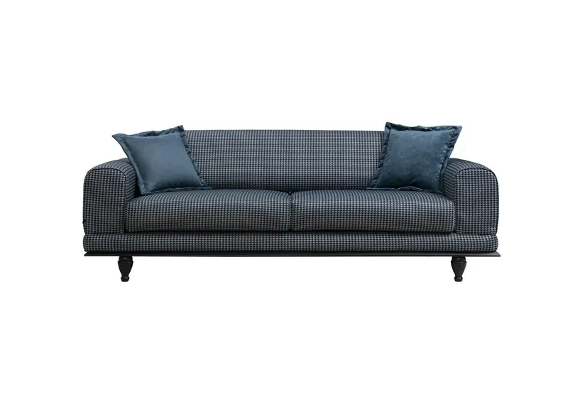 Canapea extensibilă 3 locuri Arredo, Albastru, 220x95x80 cm - Albastru