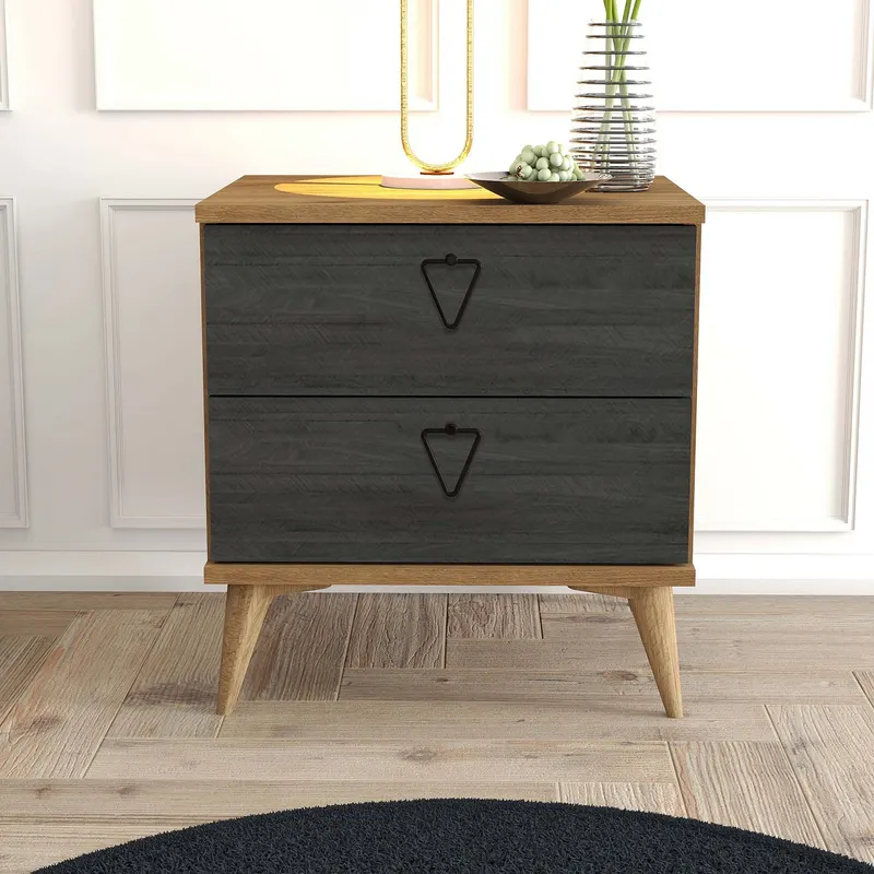 Noptieră Versa-Ce 3638, Stejar - Maro închis, 52x45x55 cm - Stejar - Maro