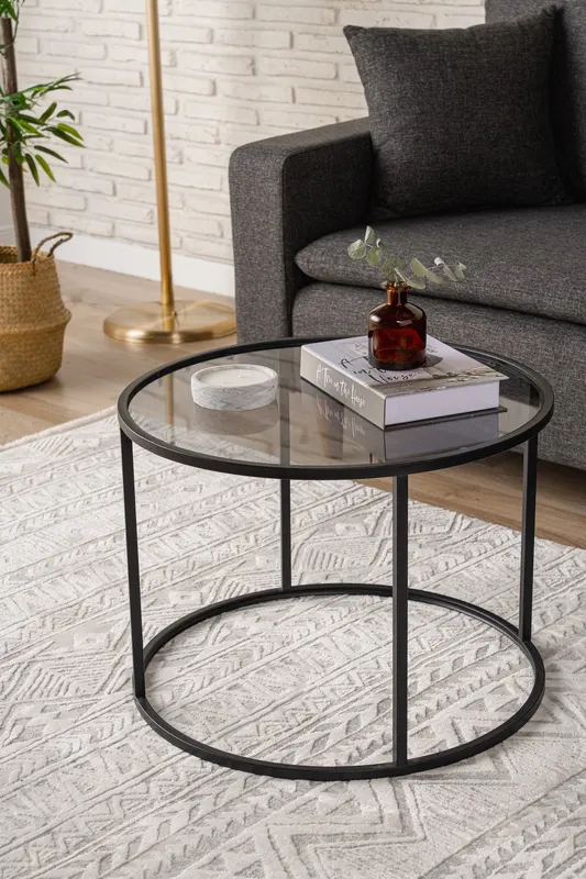 Măsuță de cafea Startis 60, Negru, 60x60x43 cm - Negru