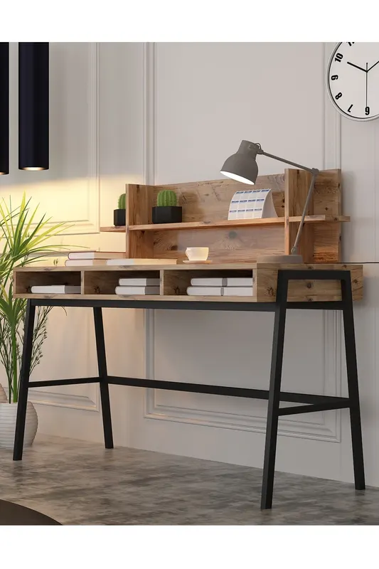 Birou Loft, Pin atlantic, 120x52x75 cm - Natural