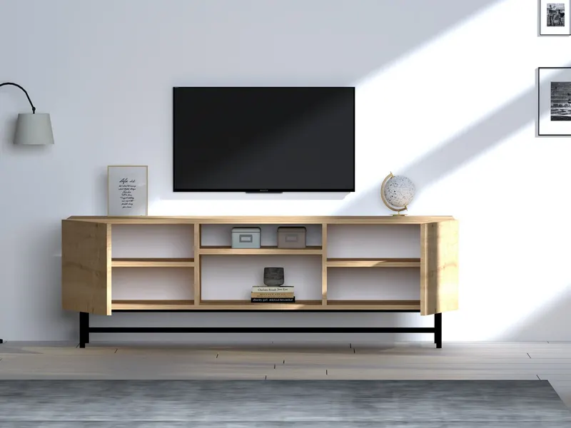 Comodă TV Tugi v2, Sapphire, 150x40x15 cm - Albastru