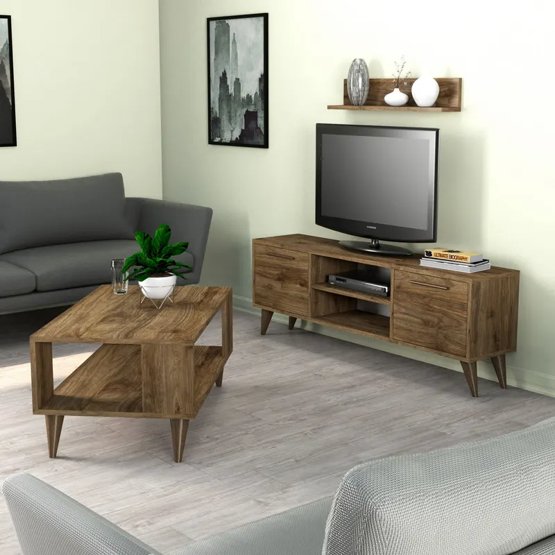 Set mobilă pentru sufragerie Set 1116 - 2022, Nuc, 138x30x49 cm - Nuc