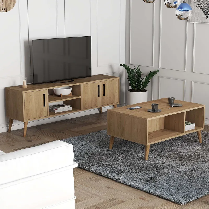 Set mobilă pentru sufragerie Set 1586-2076, Stejar, 150x34x52 cm - Stejar
