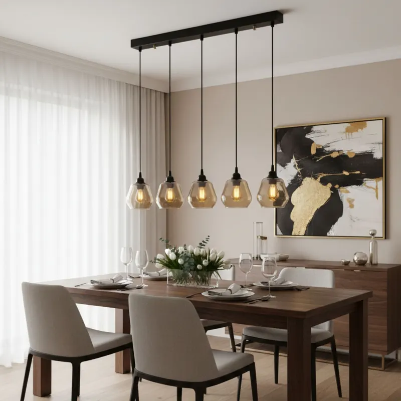 Lustră Gold - 033, Auriu - Negru, Ø15x110 cm - Auriu - Negru