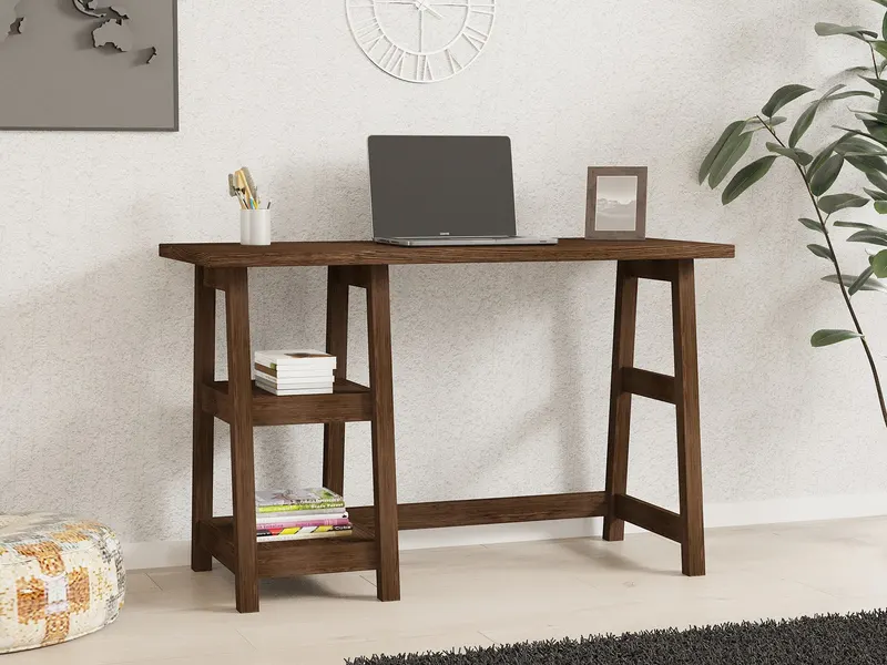Birou Perla, Nuc, 120x51x74 cm - Nuc