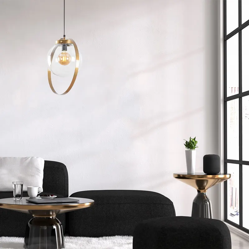 Lustră Tan - NT - 101, Auriu, Ø40x125 cm - Bej - Auriu