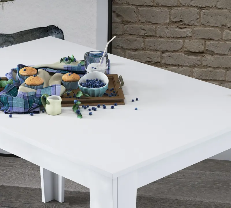 Masă dining T1 - 1533, Alb, 110x72x74 cm - Alb