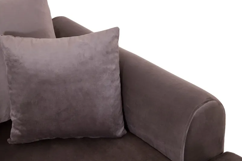 Canapea fixă 3 locuri Nero - NQ6-162, Antracit, 220x90x68 cm - Antracit