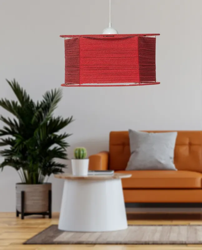Lustră Penta Big, Roșu, Ø40x65 cm - Roșu