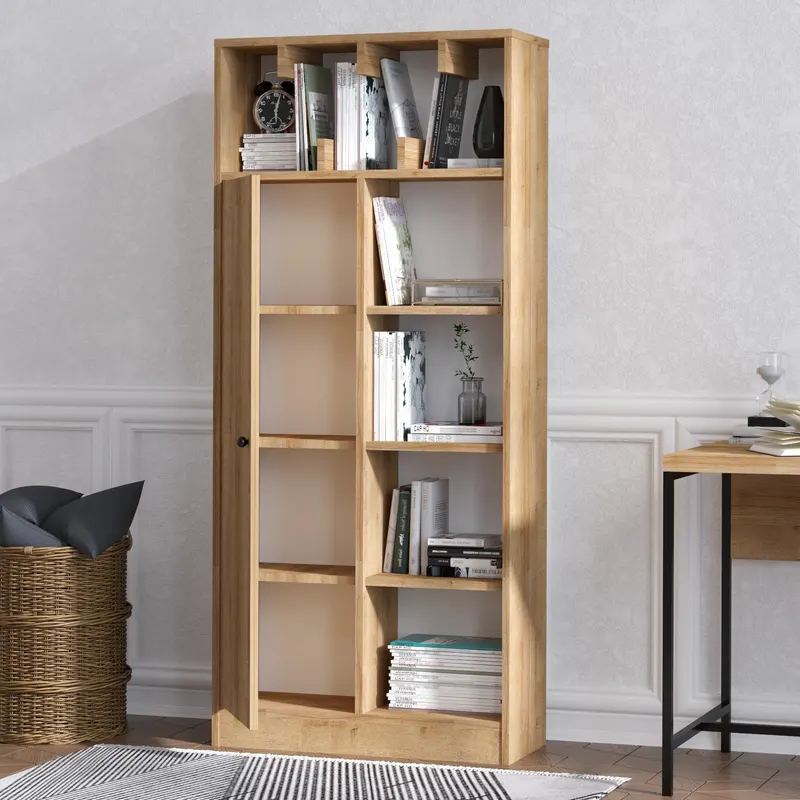 Bibliotecă Jemma, Stejar, 60x170x30 cm - Stejar