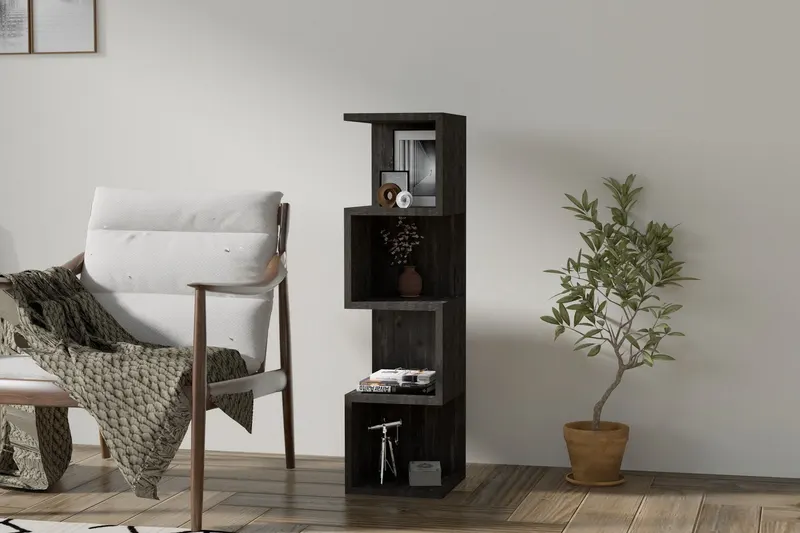 Bibliotecă Alin, Antracit, 25x27x95 cm - Antracit