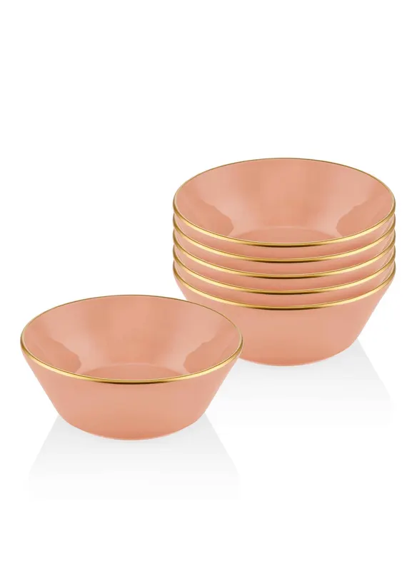 Set de boluri 6 bucăți BSC0018, Salmon, 15x15x5 cm - Roz
